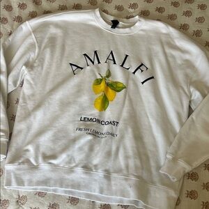 Women’s Oversized Amalfi Graphic Pullover Sweatshirt - Wild Fable - White S